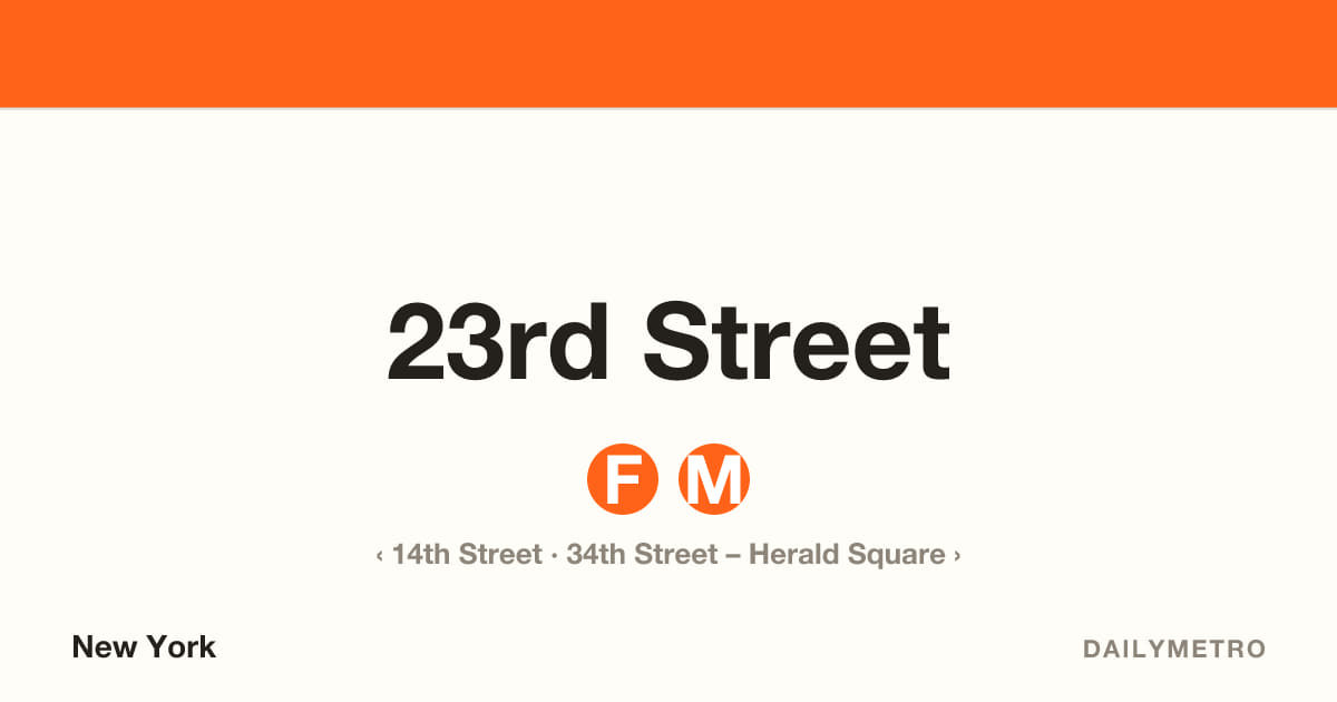 23rd Street station · Lines F, M
