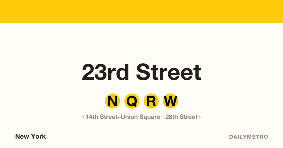 23rd Street station · Lines N, Q, R, W