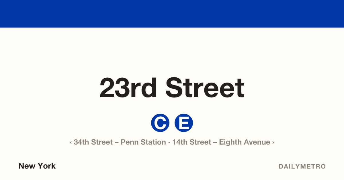 23rd Street station · Lines C, E