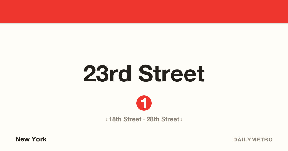 23rd Street station · Lines 1