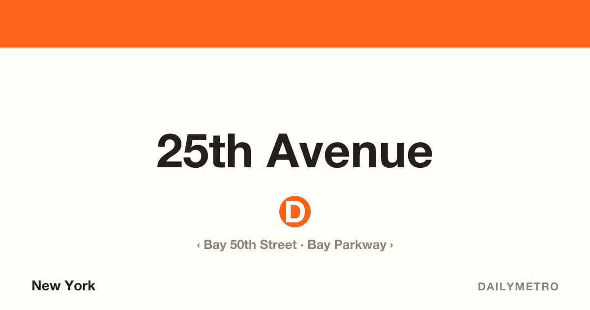 25th Avenue station · Lines D