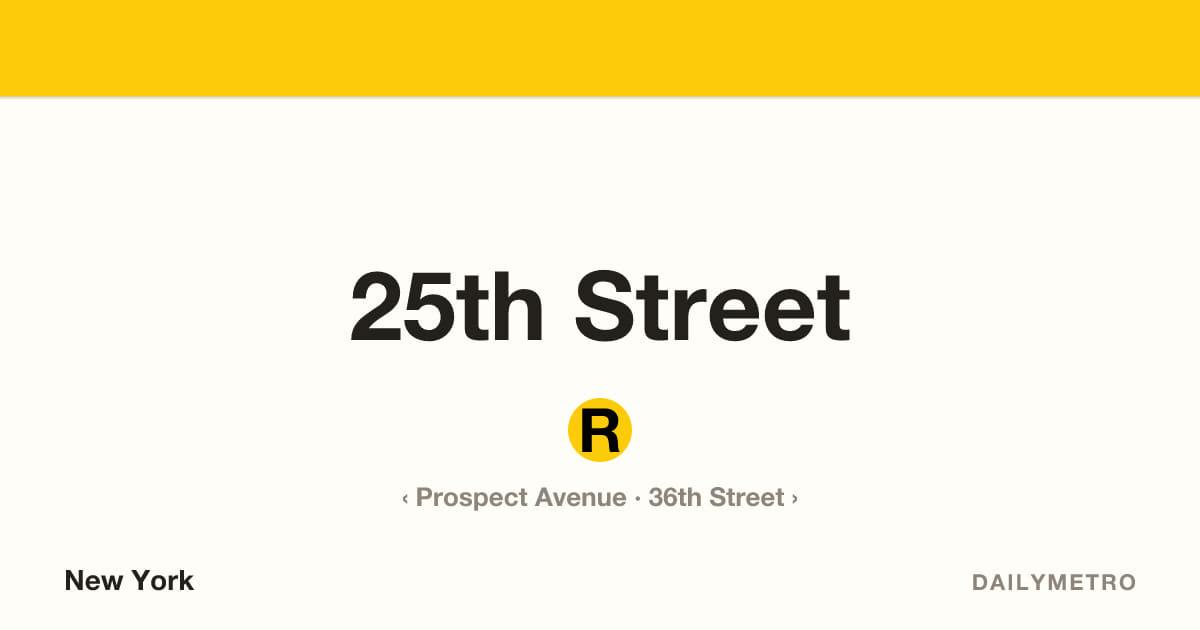 25th Street station · Lines R