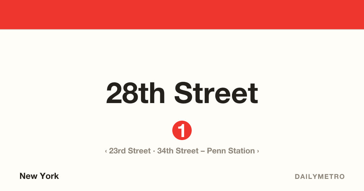 28th Street station · Lines 1