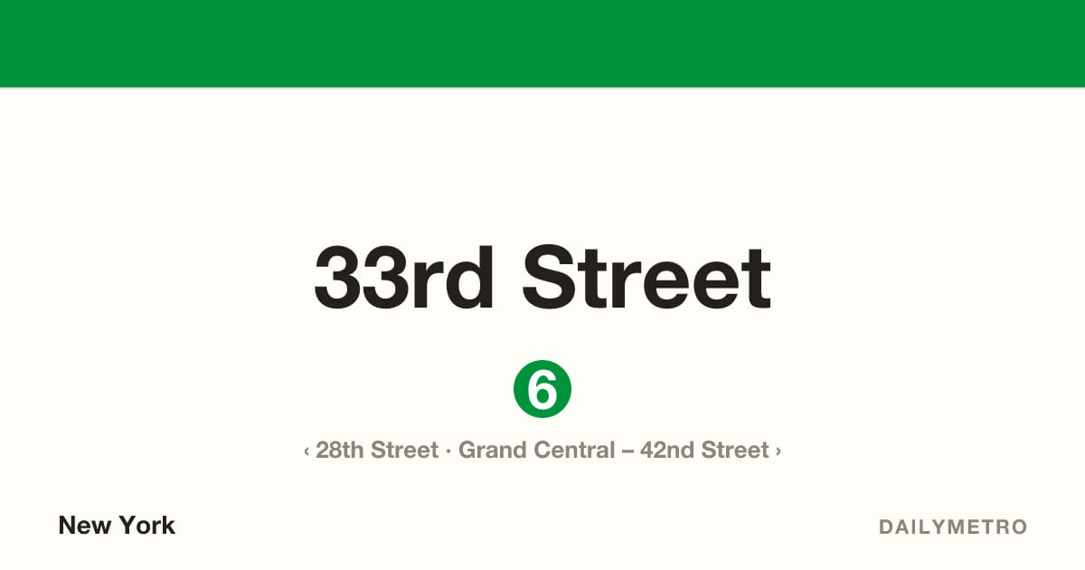 33rd Street station · Lines 6
