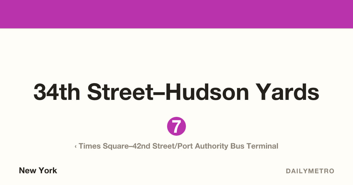 34th Street–Hudson Yards station · Lines 7