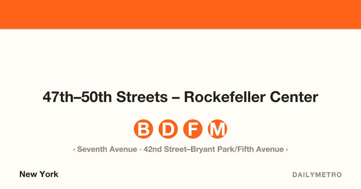 47th–50th Streets – Rockefeller Center station · Lines B, D, F, M