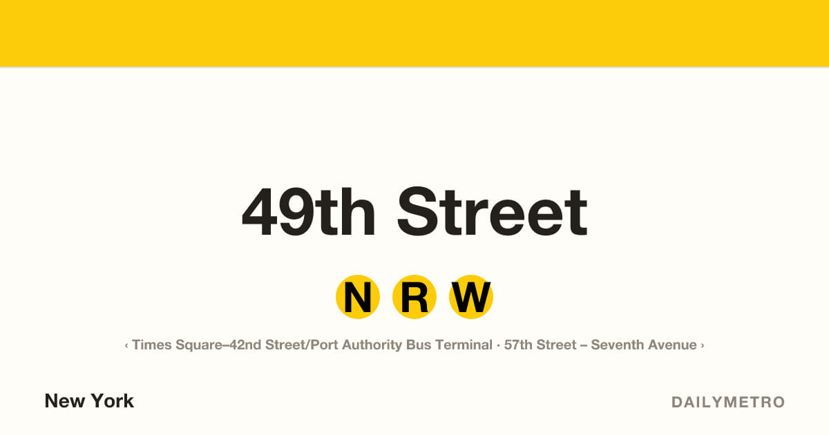 49th Street station · Lines N, R, W
