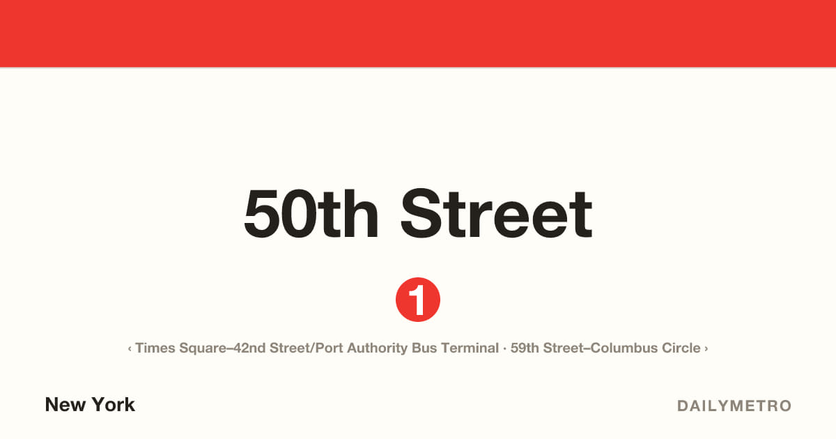 50th Street station · Lines 1