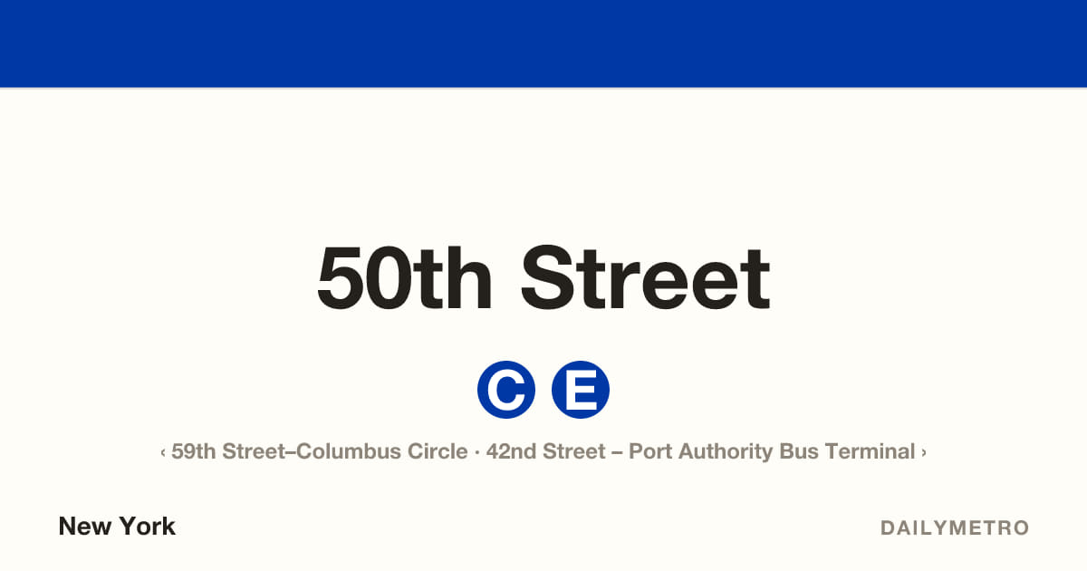 50th Street station · Lines C, E