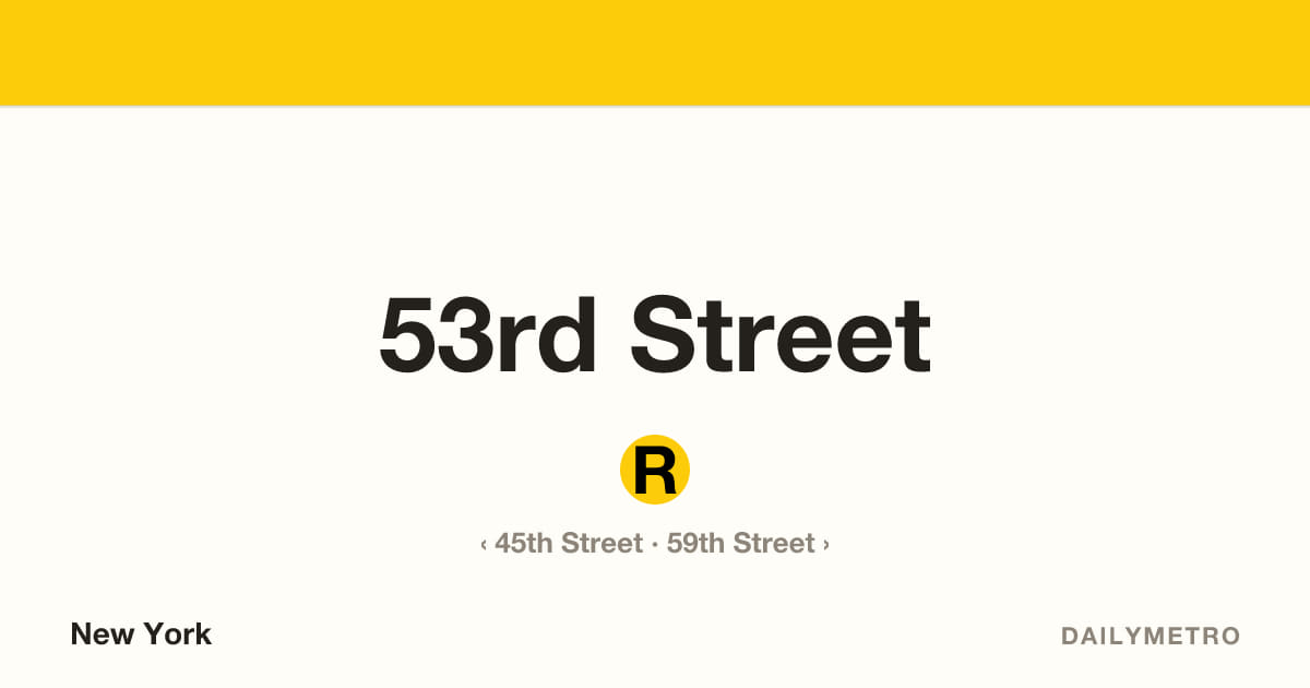 53rd Street station · Lines R