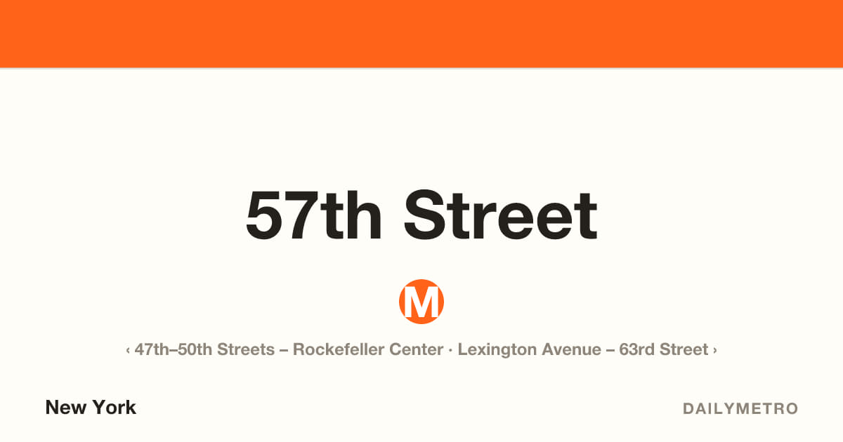 57th Street station · Lines M