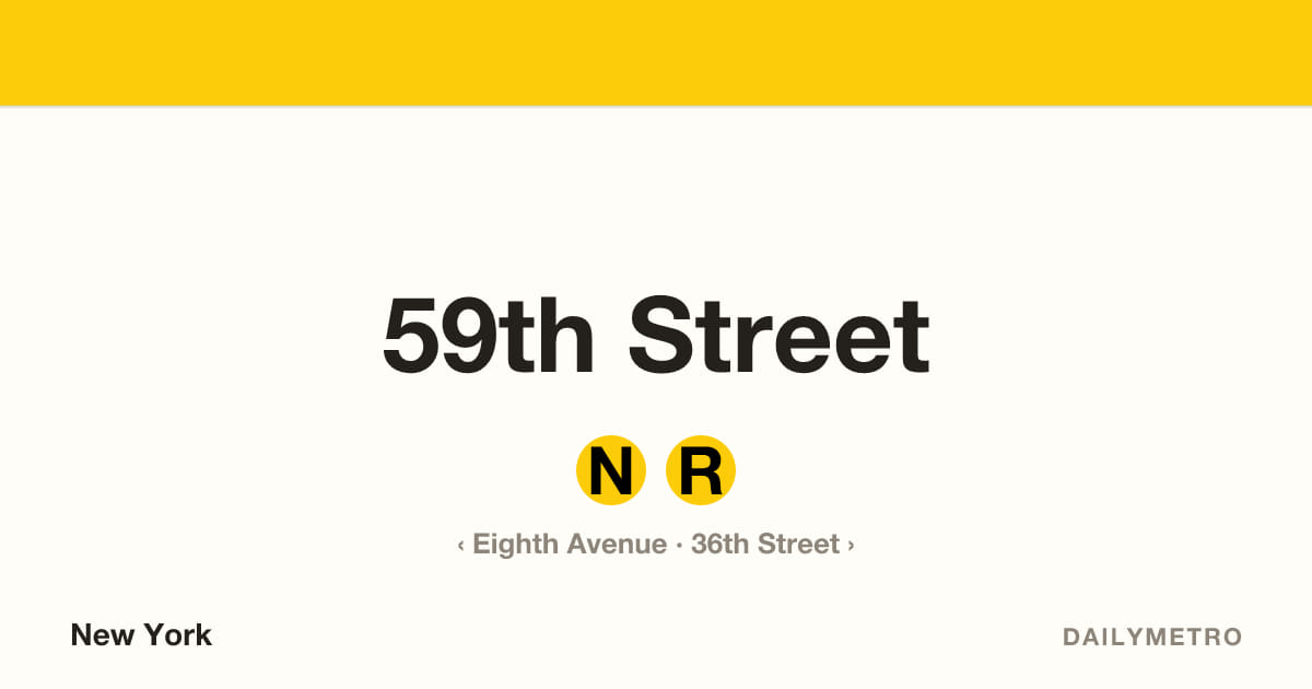 59th Street station · Lines N, R