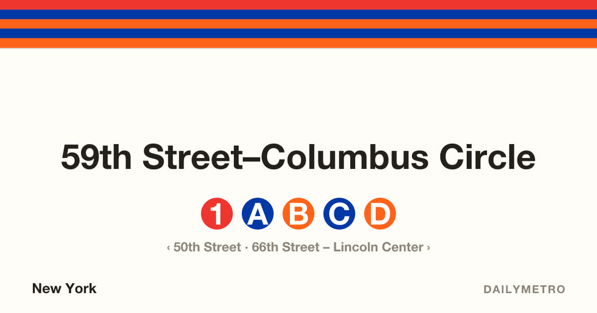 59th Street–Columbus Circle station · Lines 1, A, B, C, D