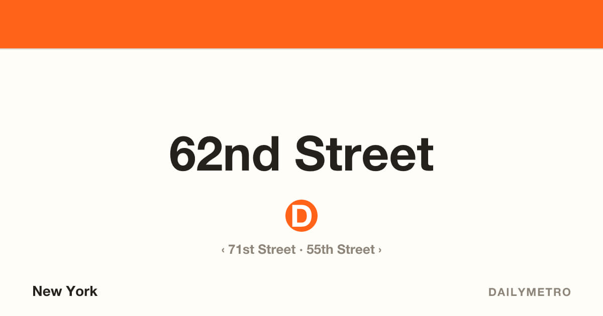 62nd Street station · Lines D