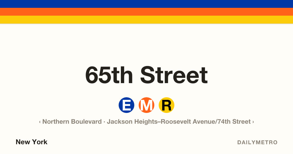 65th Street station · Lines E, M, R