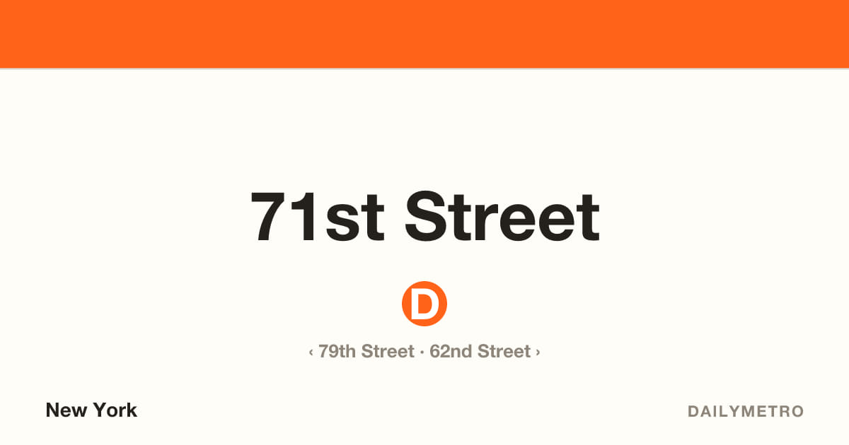 71st Street station · Lines D