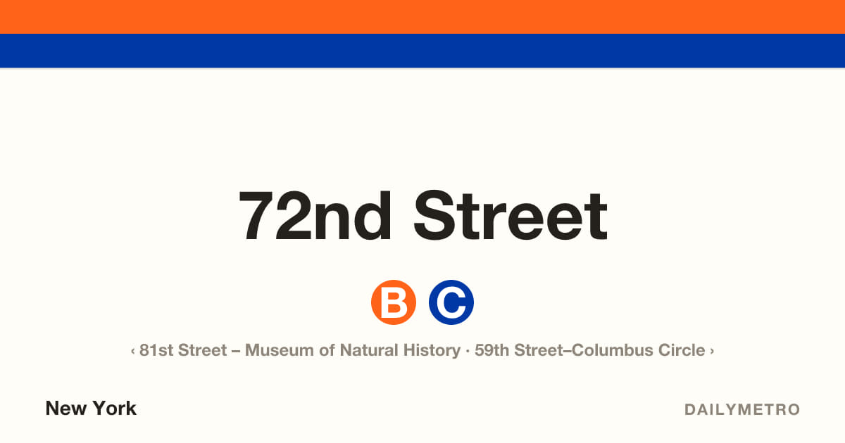 72nd Street station · Lines B, C