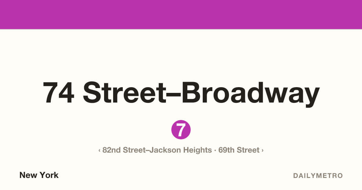 74 Street–Broadway station · Lines 7