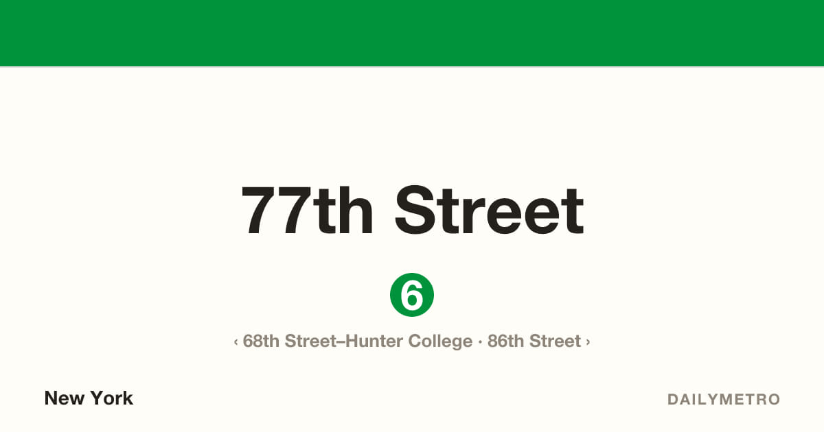 77th Street station · Lines 6