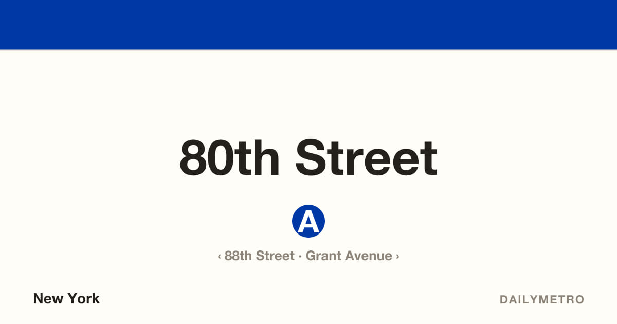 80th Street station · Lines A