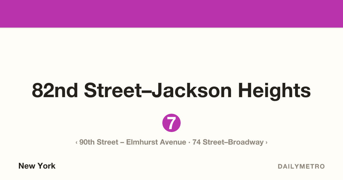 82nd Street–Jackson Heights station · Lines 7