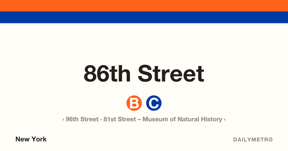 86th Street station · Lines B, C