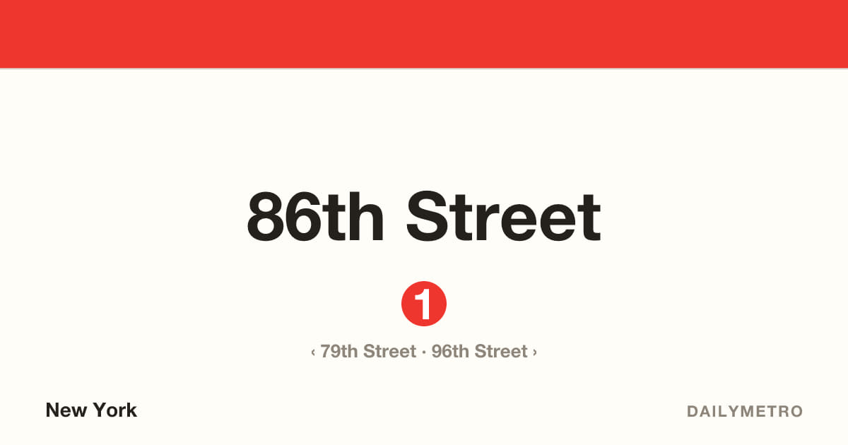 86th Street station · Lines 1