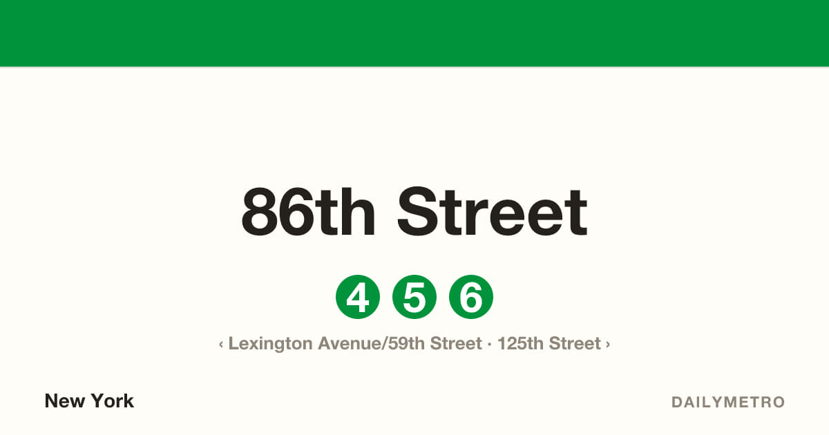 86th Street station · Lines 4, 5, 6
