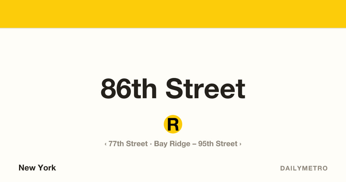 86th Street station · Lines R