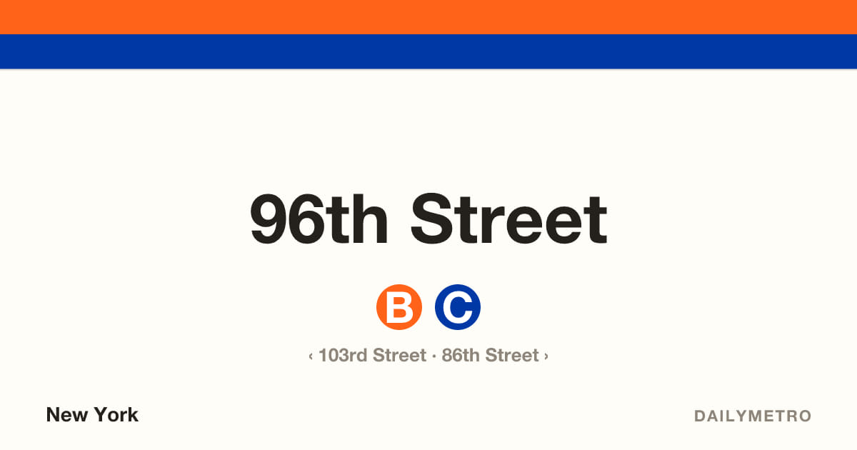 96th Street station · Lines B, C