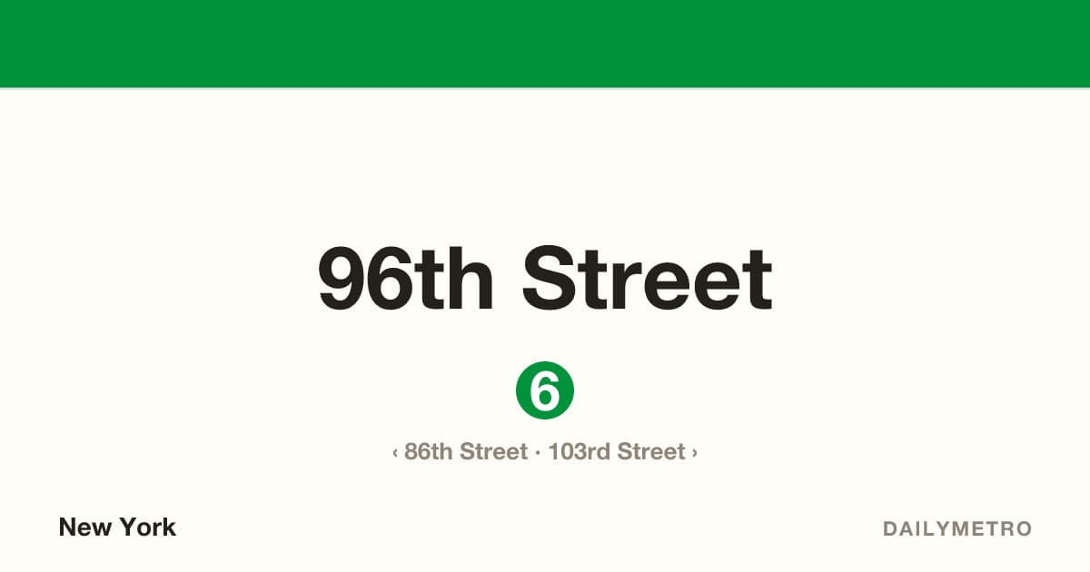 96th Street station · Lines 6