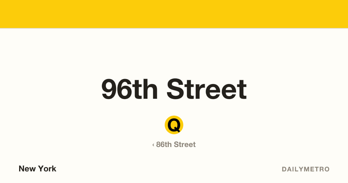 96th Street station · Lines Q