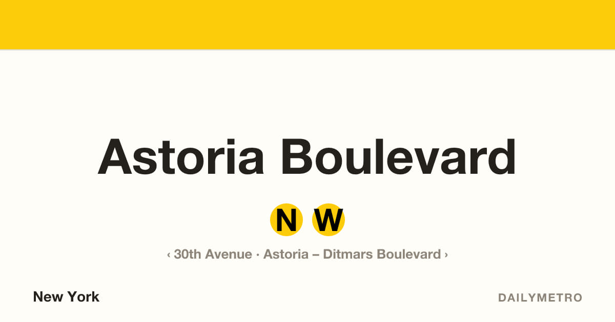 Astoria Boulevard station · Lines N, W
