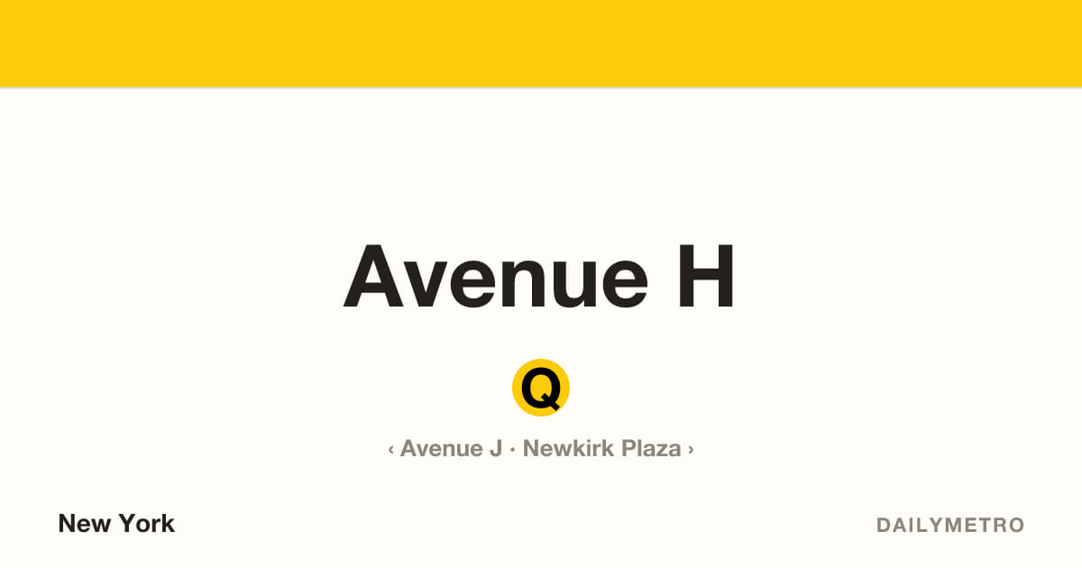 Avenue H station · Lines Q
