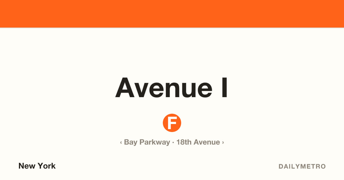 Avenue I station · Lines F