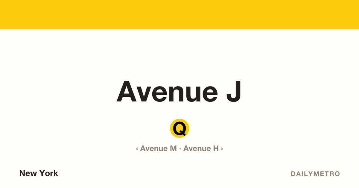 Avenue J station · Lines Q