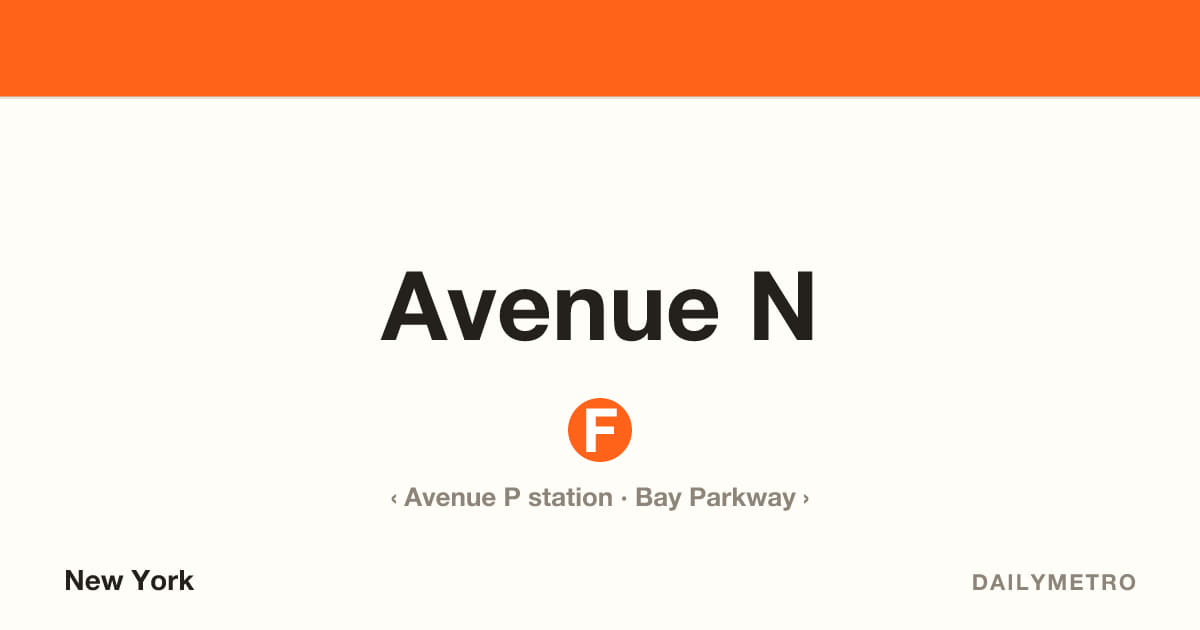 Avenue N station · Lines F