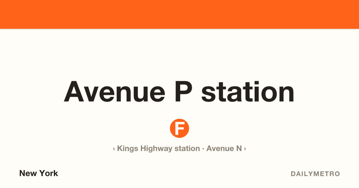 Avenue P station · Lines F