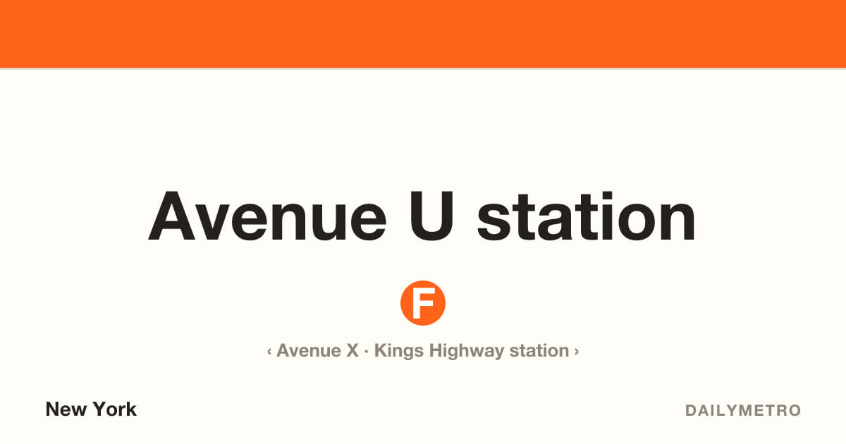 Avenue U station · Lines F