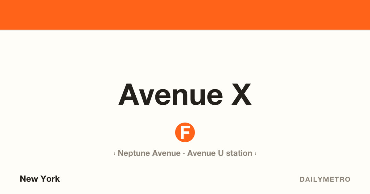 Avenue X station · Lines F