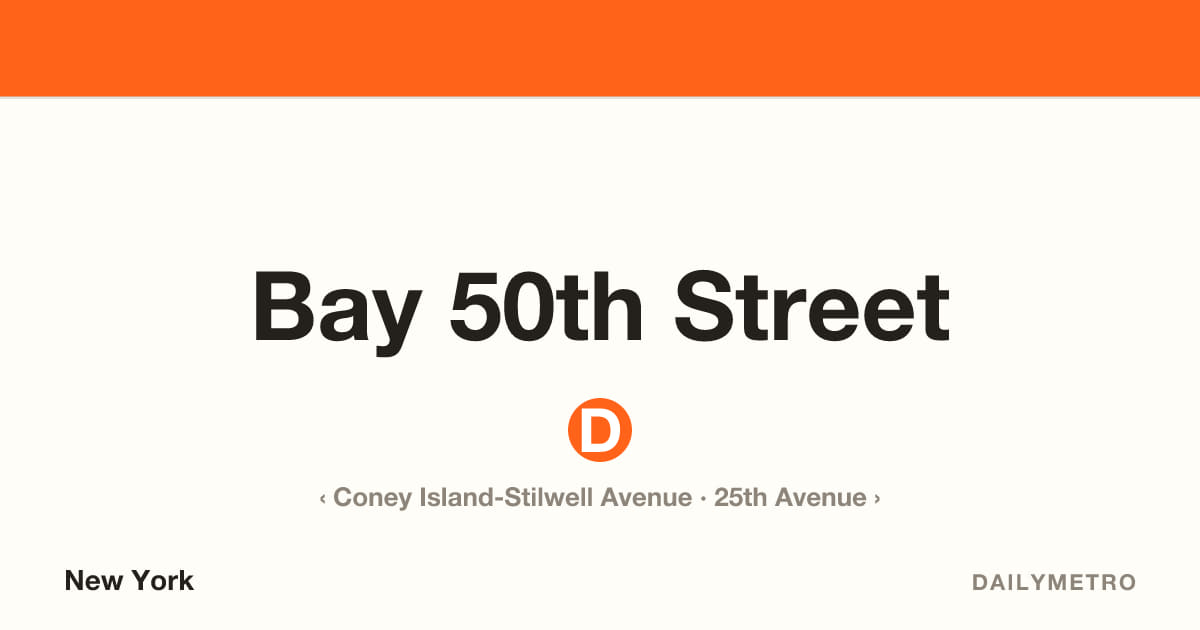 Bay 50th Street station · Lines D