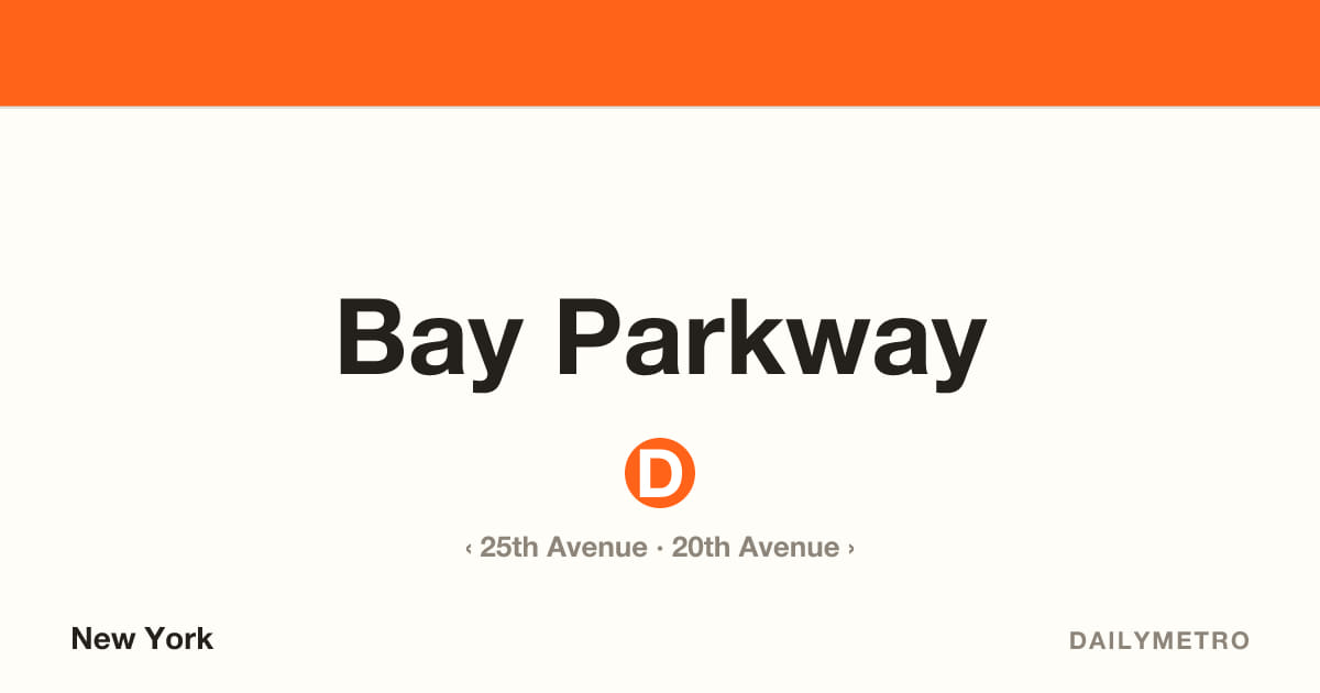 Bay Parkway station · Lines D