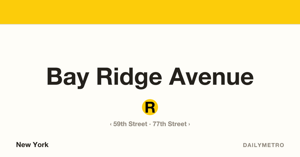 Bay Ridge Avenue station · Lines R