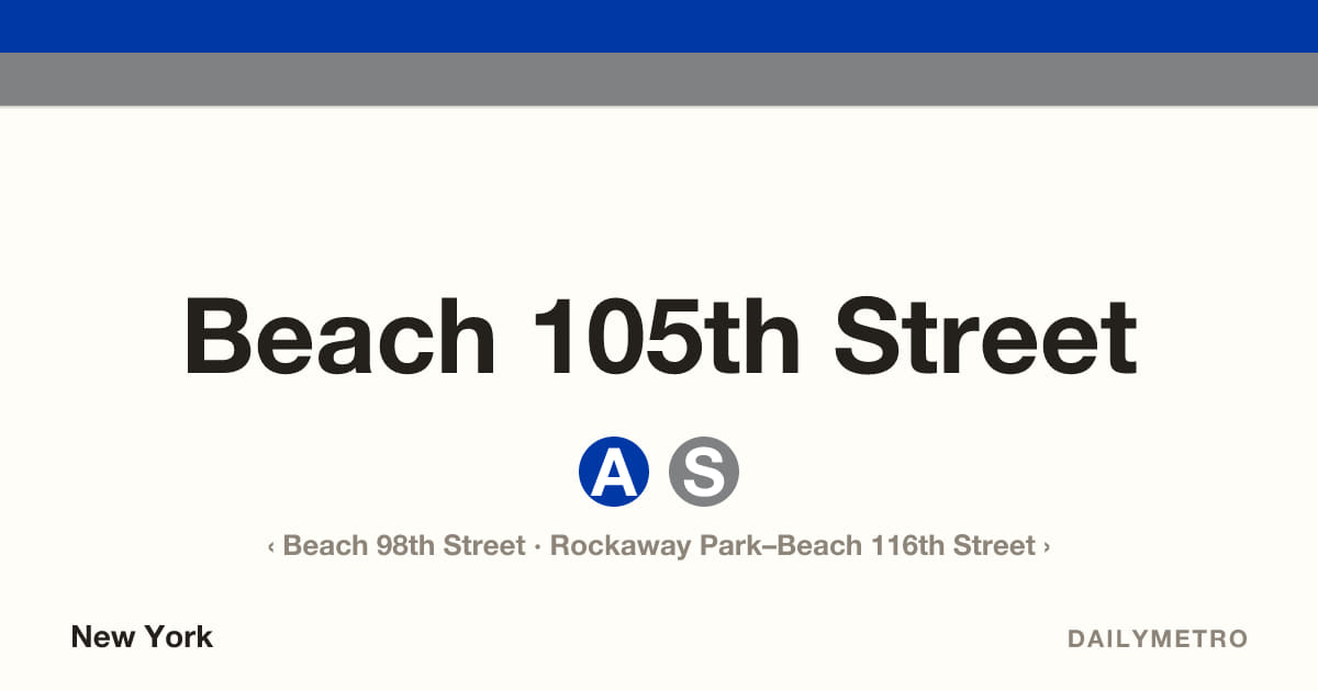 Beach 105th Street station · Lines A, S