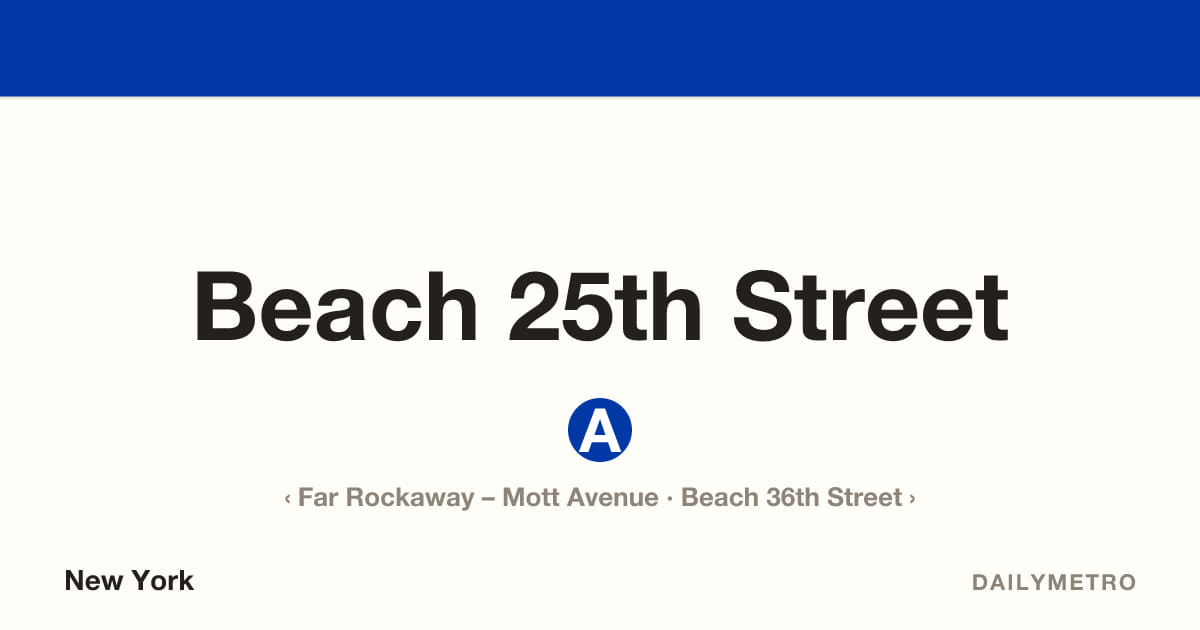Beach 25th Street station · Lines A