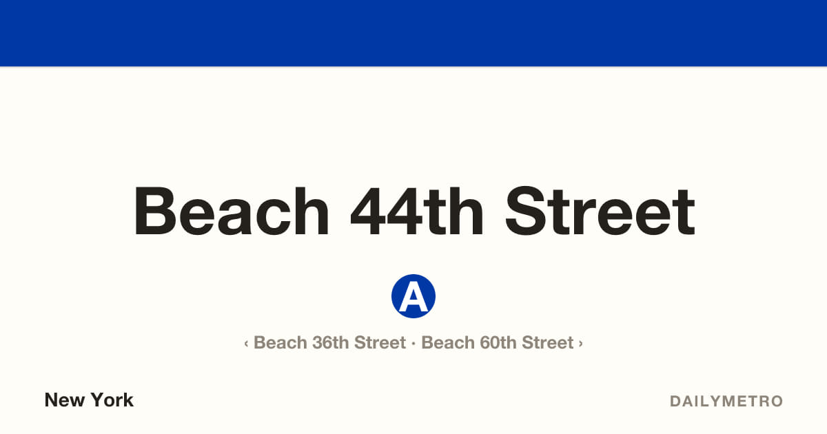 Beach 44th Street station · Lines A