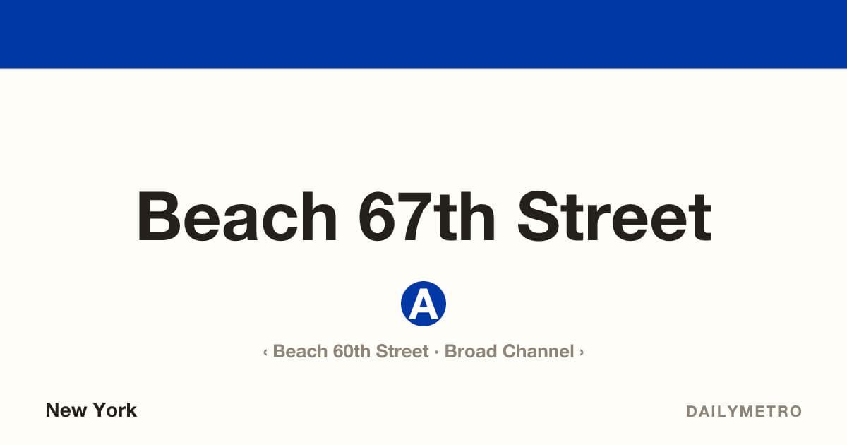 Beach 67th Street station · Lines A
