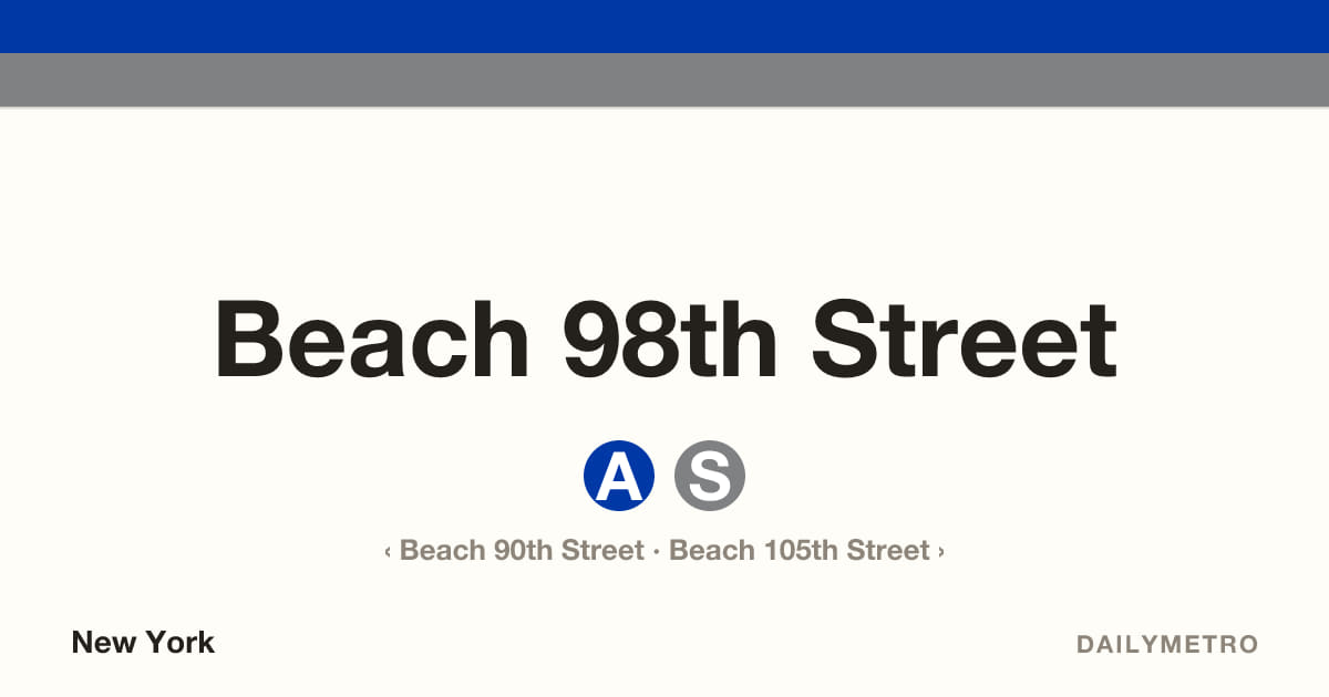 Beach 98th Street station · Lines A, S