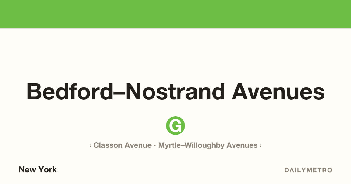 Bedford–Nostrand Avenues station · Lines G
