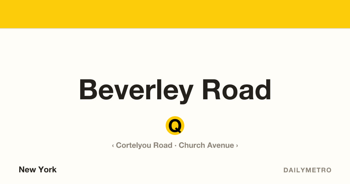 Beverley Road station · Lines Q